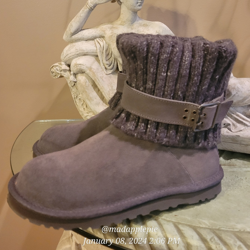 Ugg Cambridge Suede Leather Boot SN 1006013 Cardigan Cuff Size 7 NWT #686 - Picture 4 of 14